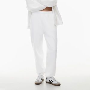 Aritzia TNA White Cozy Fleece Mega Sweatpants